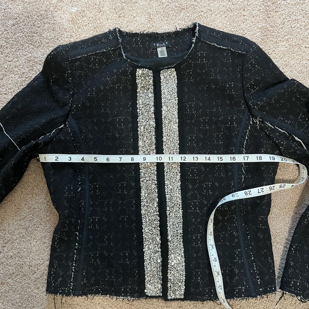 2b Rych Embellished Distressed Lace Jacket - Picture 6 of 12